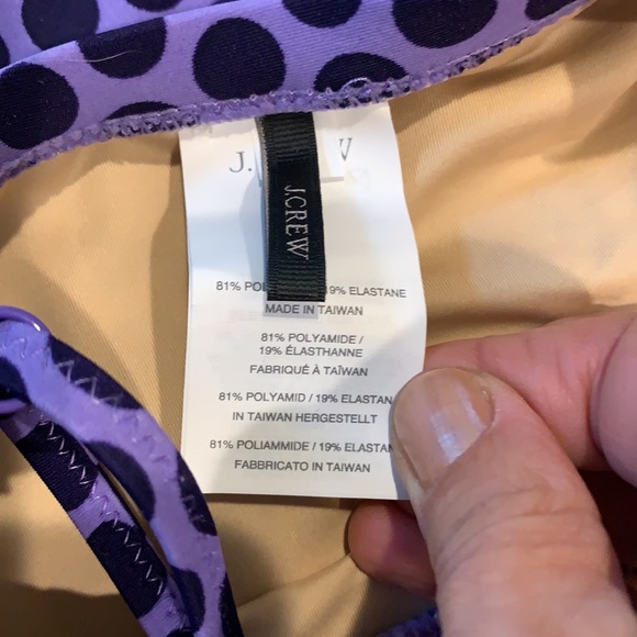 J Crew Purple and Navy Polkadot Swimsuit - Picture 5 of 7
